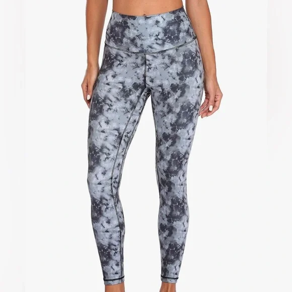 women’s high waisted black tie dye seamless tummy control leggings - yunoga! - Picture 2 of 7